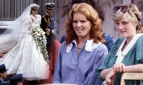 princess diana and sarah ferguson princess helped fergie with wedding dress uk