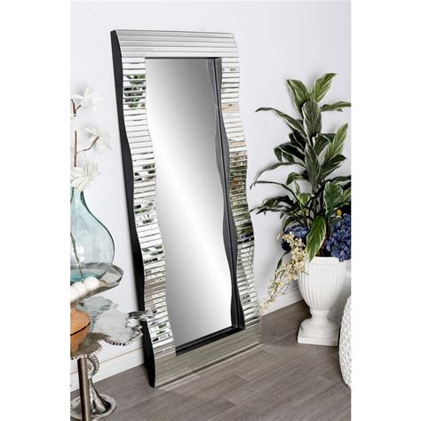 Candles, clocks, pillows, fireplaces, mirrors, rugs Litton Lane Full-Length Rectangular Silver Door/Wall ...