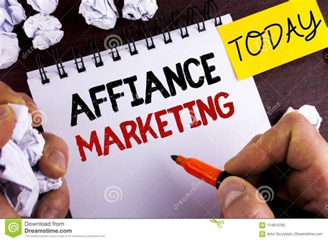Handwriting Text Affiance Marketing. Concept Meaning Joining Two Or ...