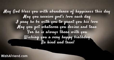 May others bless you richly. May God bless you with abundance, Christian Birthday Message