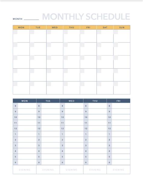 Printable Employee Work Schedule Template In 2020 Within Blank Monthly