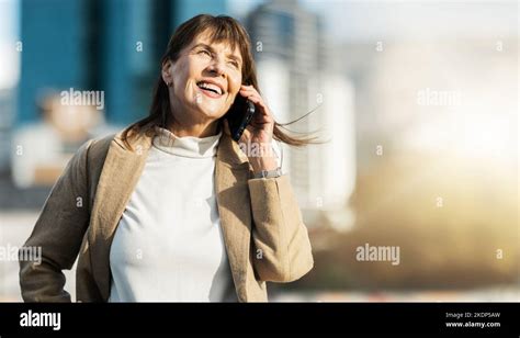 Phone Call Communication Flare And Senior Woman On 5g Conversation