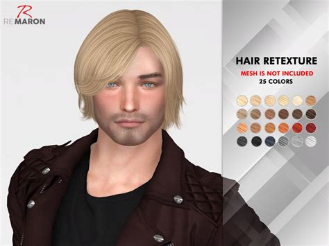 Remarons Oe0416 Retexture Mesh Needed Sims 4 Hair Male Mens