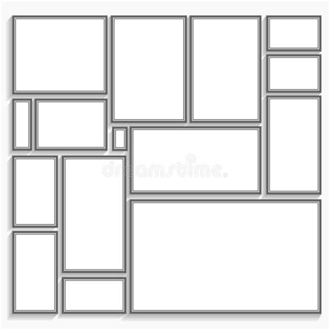 Blank Frame Template Set Stock Vector Illustration Of Graphic 54884506