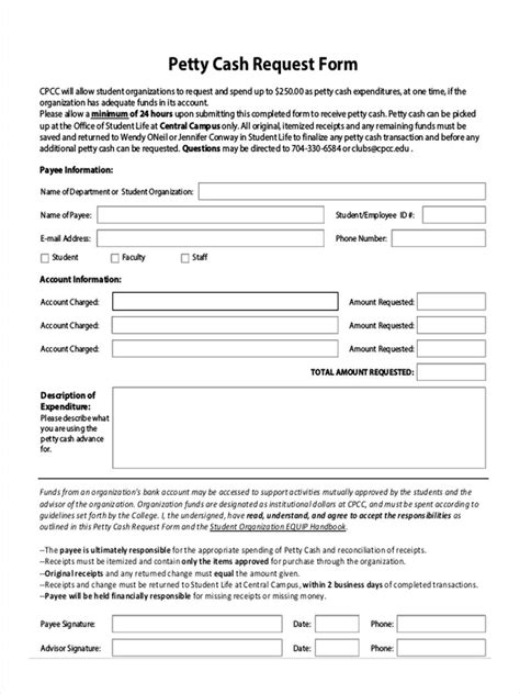 Free 7 Petty Cash Requisition Forms In Pdf