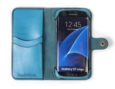 Samsung Galaxy S7 Edge Custom Leather Wallet Case Hand And Hide Llc