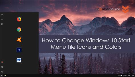 How To Change Windows 10 Start Menu Tile Icons And Colours
