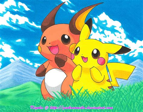 Pokemon Ausmalbilder Pikachu Und Raichu Bilder Pokemon