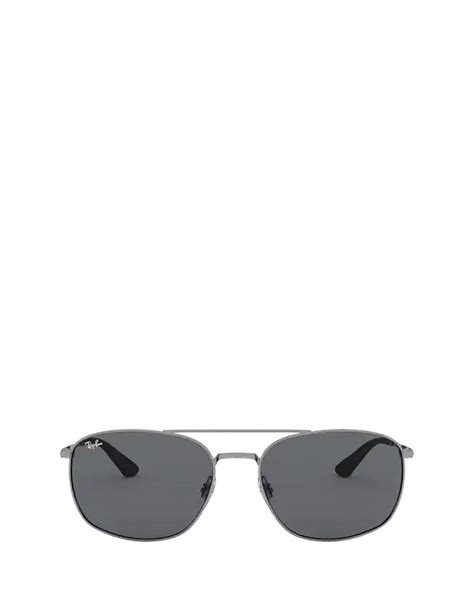 Ray Ban Rb3654 Square Aviator Sunglasses In Silver Metallic Lyst