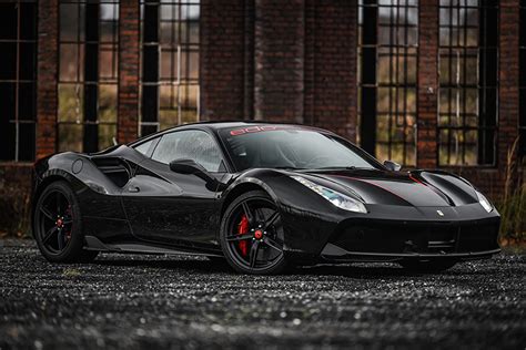 Fonds d'ecran Ferrari 488 GTB Noir Voitures télécharger photo