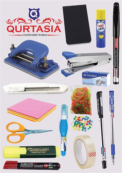 Qurtasia 17 Item In 1 Stationery Kit For Office Home Use Essential