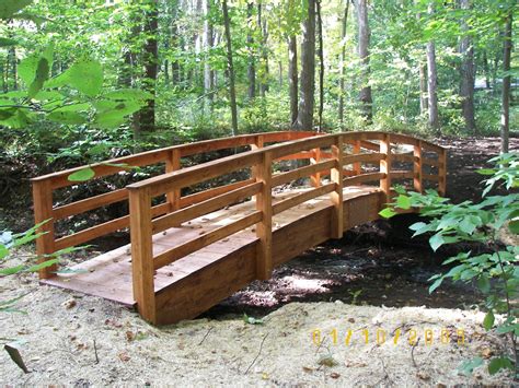 Wooden Garden And Pond Bridges Can Be Used As A Trail Bridges Backyard
