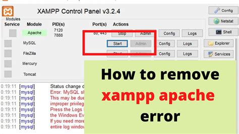 How To Remove Xampp Error Xampp Mysql And Phpmyadmin Don T Work