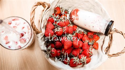 How To Make Fresh Strawberry Milk YouTube