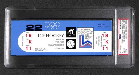 1980 Us Olympic Hockey Team Usa Vs Ussr Miracle On Ice Full Ticket