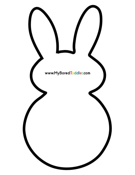 You can then print it from your computer for use as a template.) bunny template - My Bored Toddler