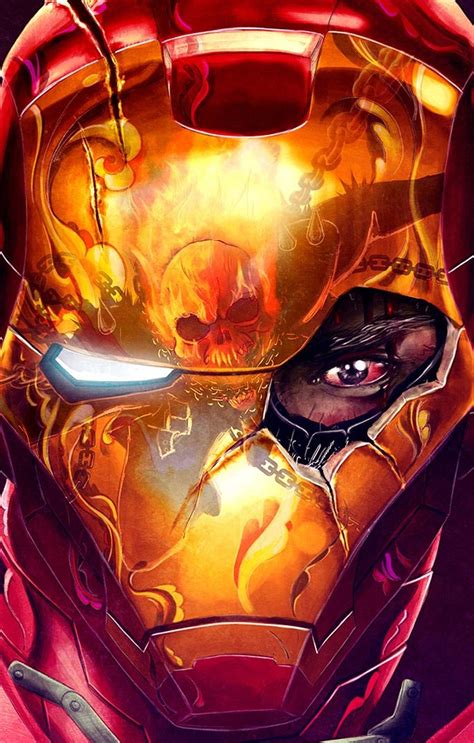 Iron Man Vs Ghost Rider Dan Bavell And Morten Rowley Marvel Iron