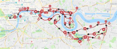 London Marathon 2019 Route Map Road Closures Start Times And Where