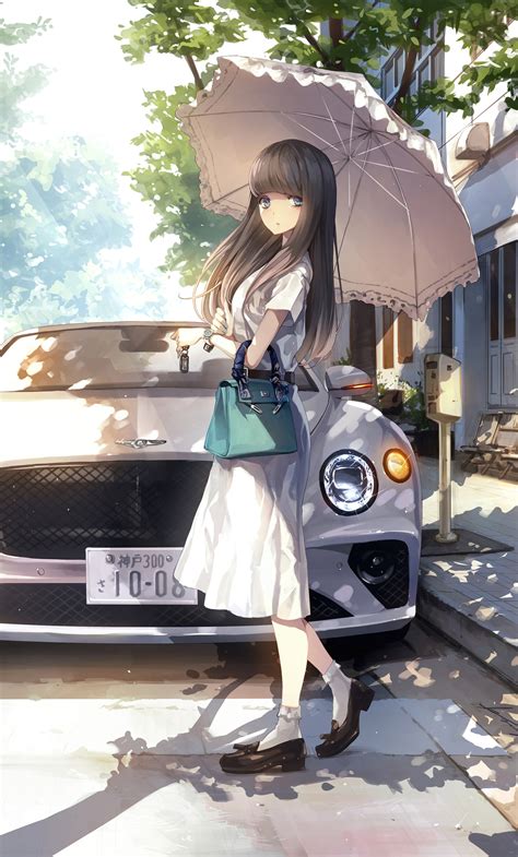 1280x2120 Classic Anime Girl With Umbrella 4k Iphone 6 Hd 4k