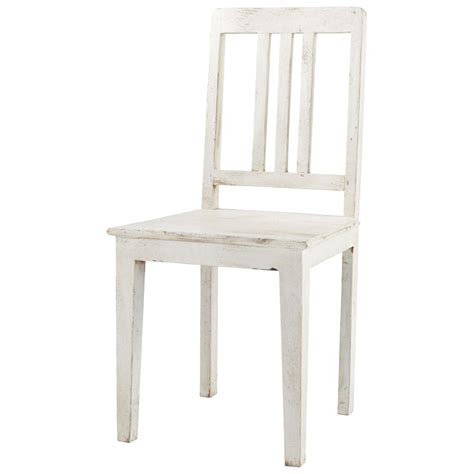 Antiques and oneofakind products at design with rich embellishments of helpful information about antiques handbook price. Distressed mango wood chair in white Avignon | Maisons du Monde