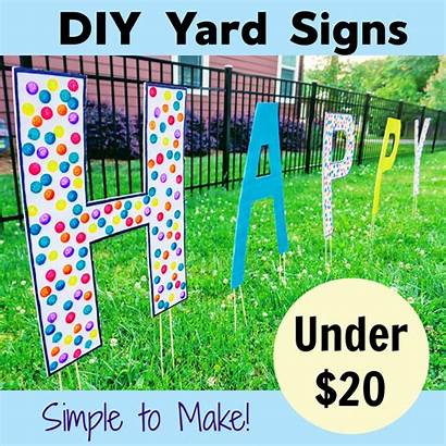 Yard Signs Diy Mom Activity Inexpensive Birthday