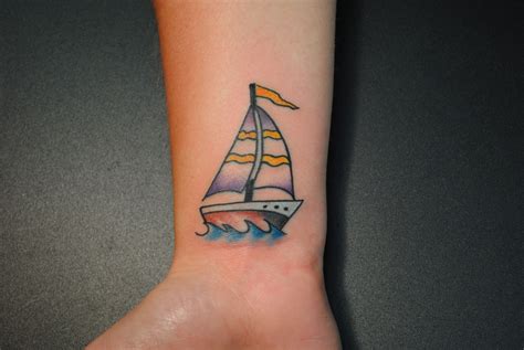 Small Sailboat Tattoo With I Am Not Afraid Of Storms For I Am Learning