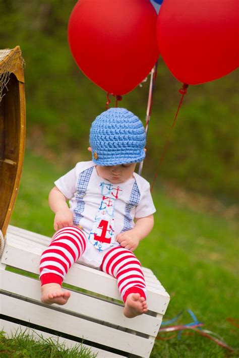 The best first birthday outfits. Baby Boy Nautical First Birthday Outfit - Tie and ...