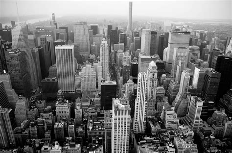 Financial District Usa Cityscape New York New York State Black And