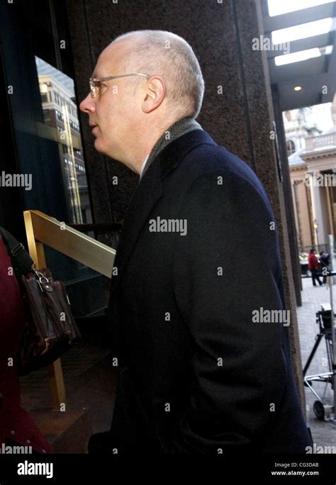 David K Drumm Former Chief Executive Officer Of Anglo Irish Bank Corp Arrives At His Attorney