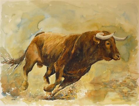 Acuarela Animal Paintings Animal Drawings Bull Artwork Bull Pictures