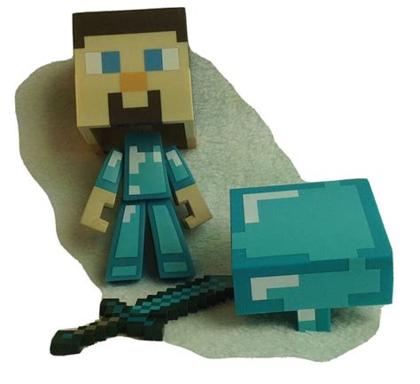 Minecraft Steve Diamond Armor 6 Poseable Action Figure