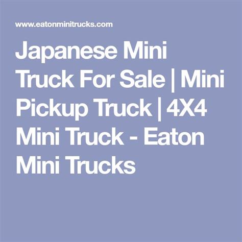 Japanese Mini Truck For Sale Mini Pickup Truck 4x4 Mini Truck