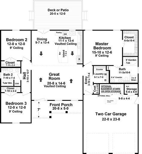 Ranch House Floor Plans 1600 Square Feet
