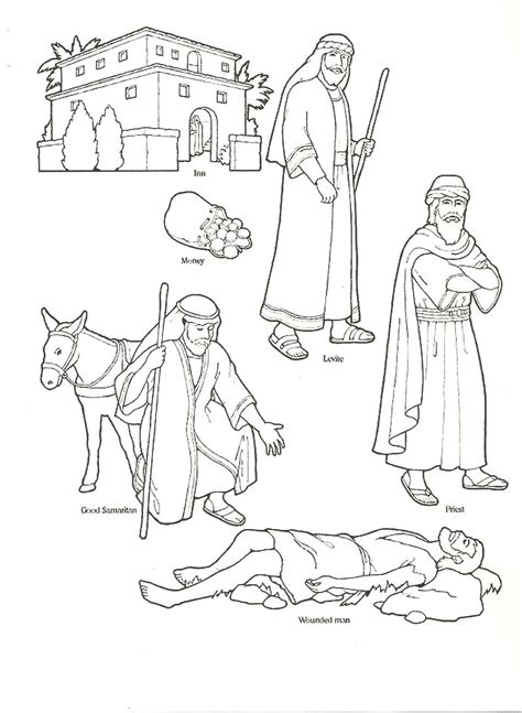 Then they went away, leaving him hurt and almost dead. Good Samaritan Felt Board | Sunday school coloring pages ...