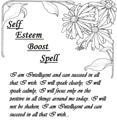 Self Esteem Boost Spell Wicca Spells Witchcraft Spelling