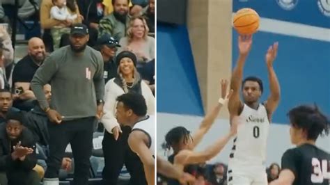 Injured LeBron James Attends Son S Playoff Game Bronny Goes Off