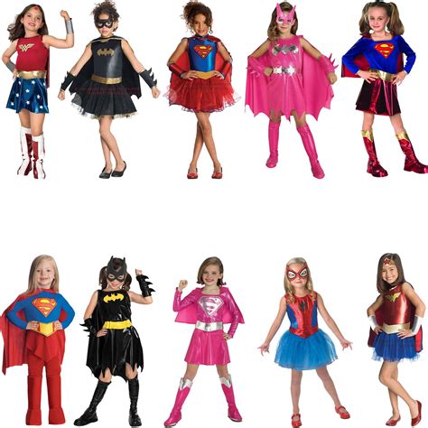 Childs Superhero Fancy Dress Costume Halloween Book Week Kids New Girls