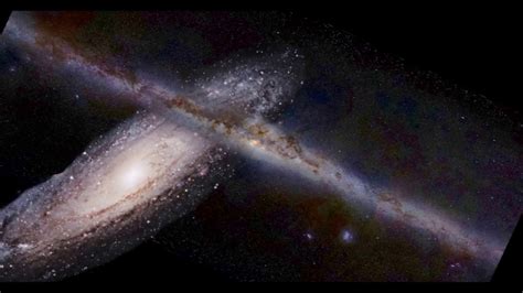 Collision Between Milky Way And Andromeda Galaxies Youtube