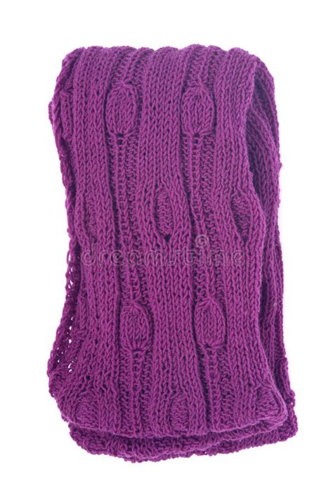 Violet Knit Wool Scarf Stock Image Image Of Material 78281587