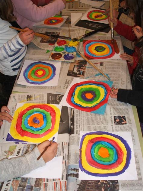 Arte En La Escuela Cuadros Con CÍrculos ConcÉntricos Kandinsky