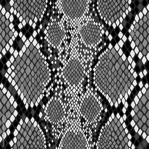 Seamless Snake Skin Pattern Vector Exotic African Animal Texture