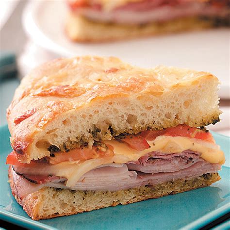 Baked Deli Focaccia Sandwich Recipe How To Make It Taste Of Home