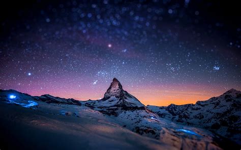Download Milky Way Sky Over The Matterhorn Switzerland By