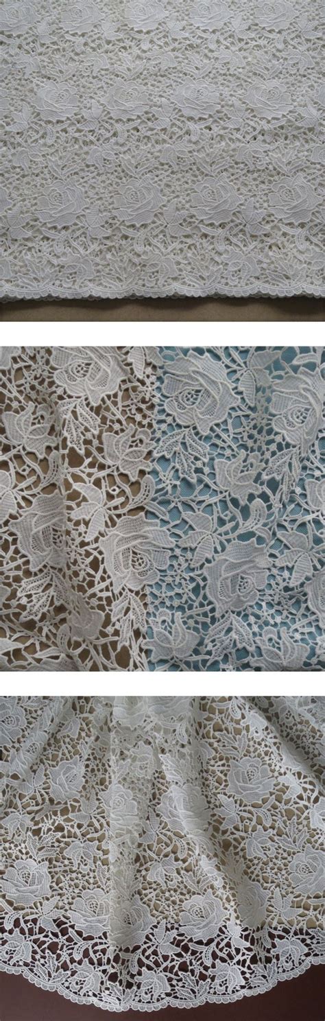 2015 New White Flower Lace Allover Lace Embroidery Water Soluble Lace