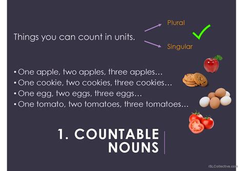 Countable And Uncountable Nouns Gene English Esl Powerpoints