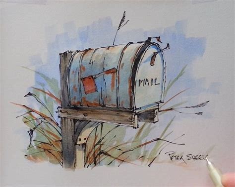 Peter Sheeler In Art Painting Watercolor And Ink