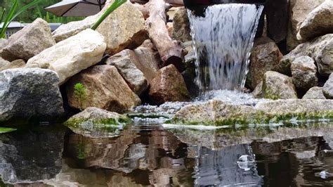 Koi Pond Waterfall Natural Looking Stone Rock Spillway Youtube