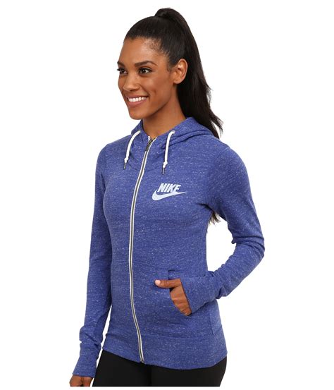 Nike Gym Vintage Full Zip Hoodie In Blue Lyst