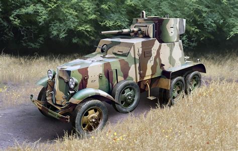 Wallpaper Figure Art Ba 10 Soviet Medium Armored Car Images For