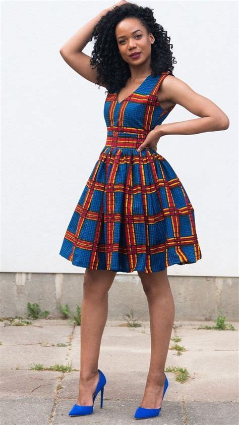 African Print Mini Dress On Stylevore